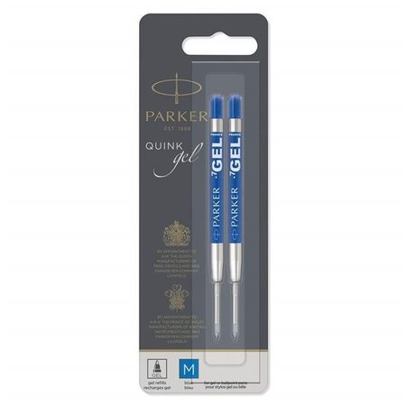 PARKER Parker 1950364 Medium Gel Ball Pen Refill; Nib Blue - Pack of 2 1950364